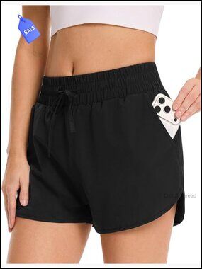 High Waisted Athletic Shorts with Pockets Quick Dry Workout Running